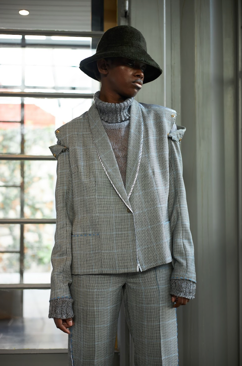 Hounds Tooth Popper Classic Jacket in Merino Wool