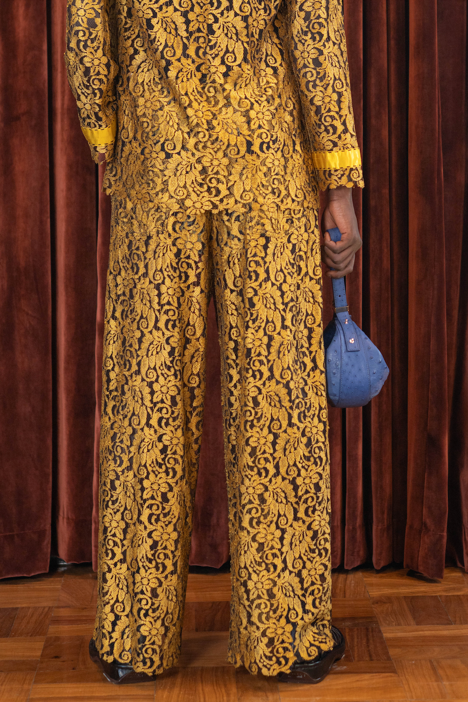 Ochre Lace Signature Pants in Lace