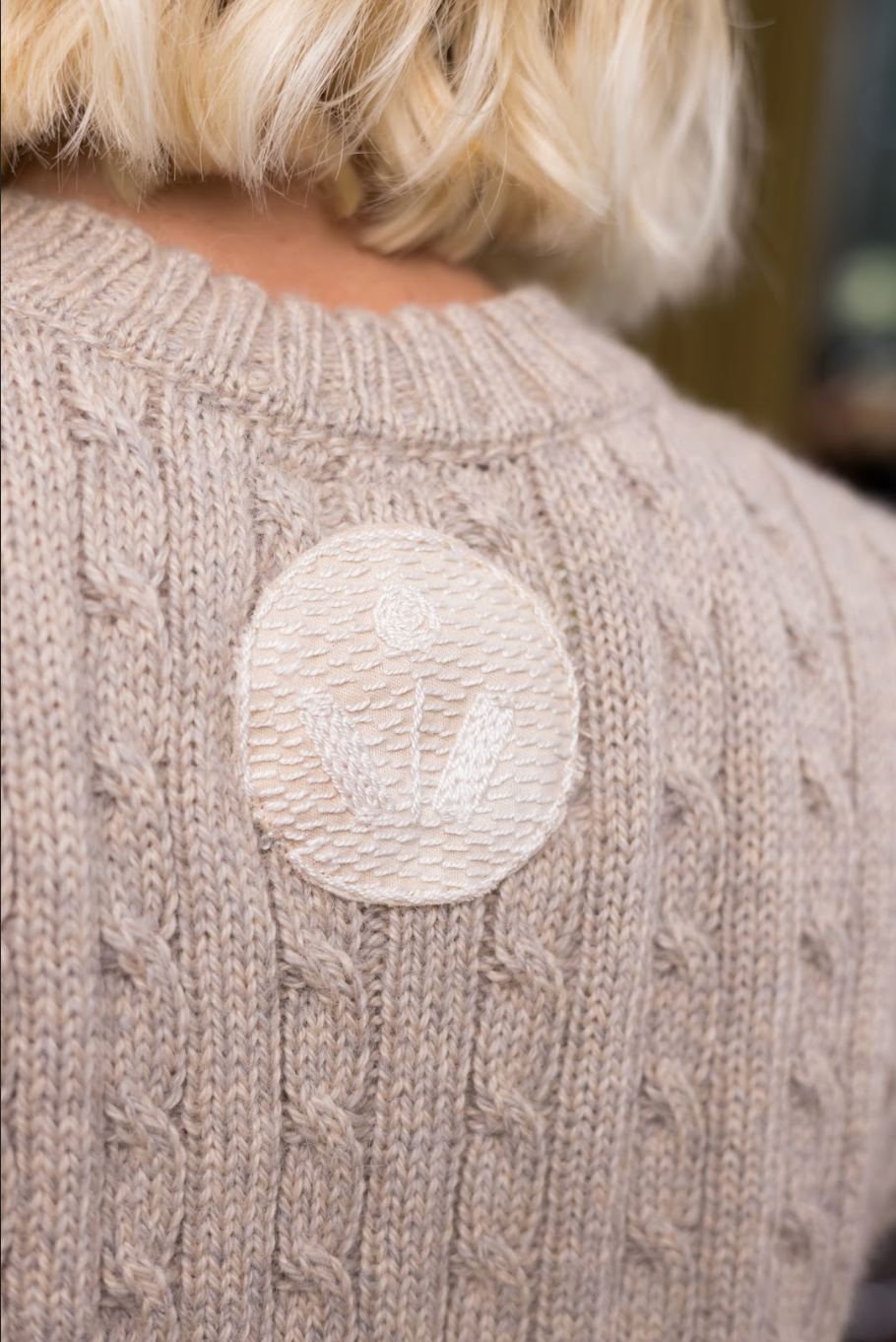 Macchiato Cable Knit Vest in Alpaca Merino Blend