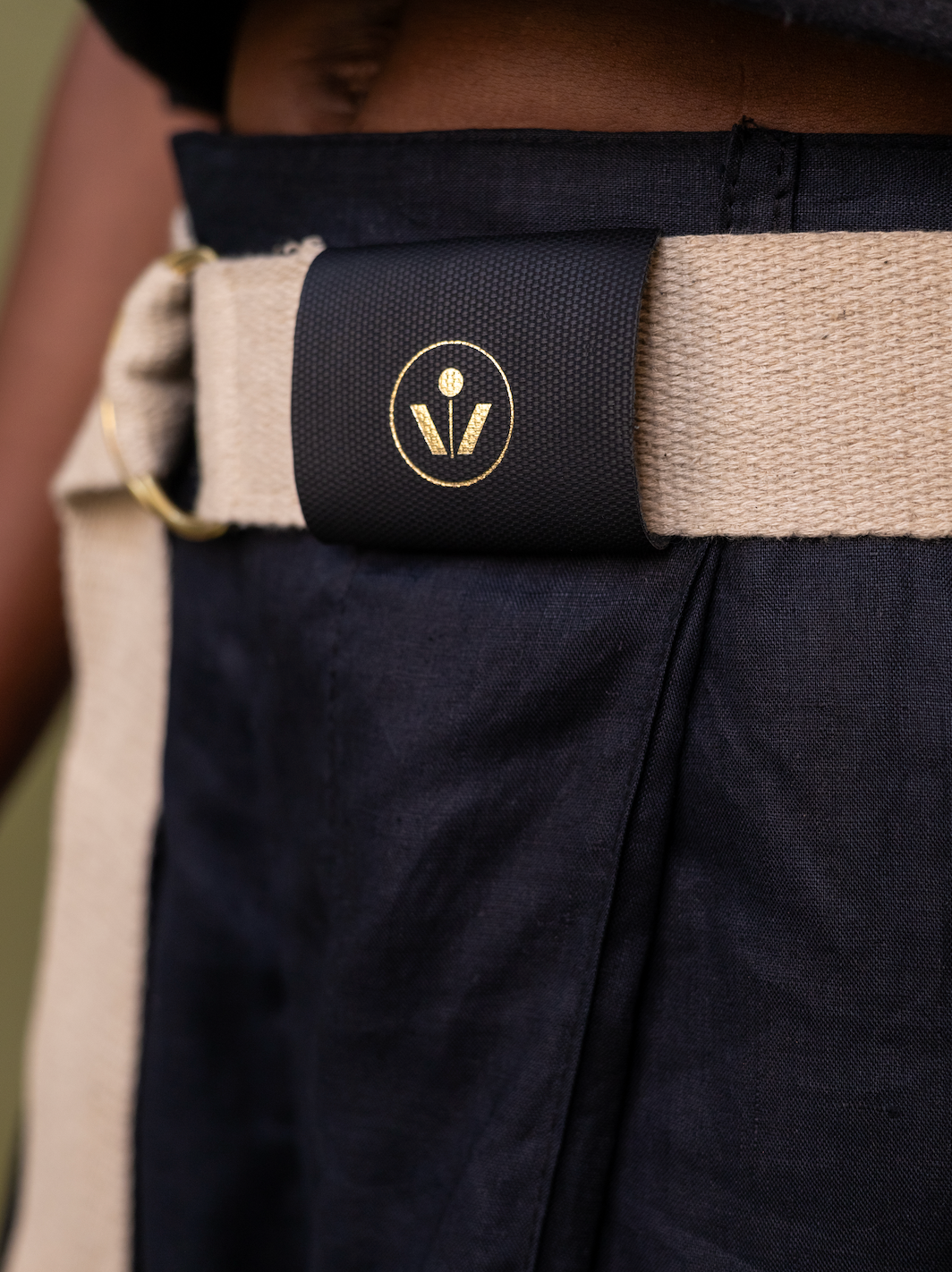 100% Hemp Webbed Belt with D-Ring