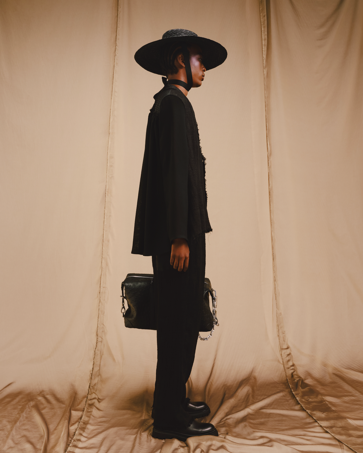 Jacquard Woven Black Bogolan Mud Cloth Pyjama Pants