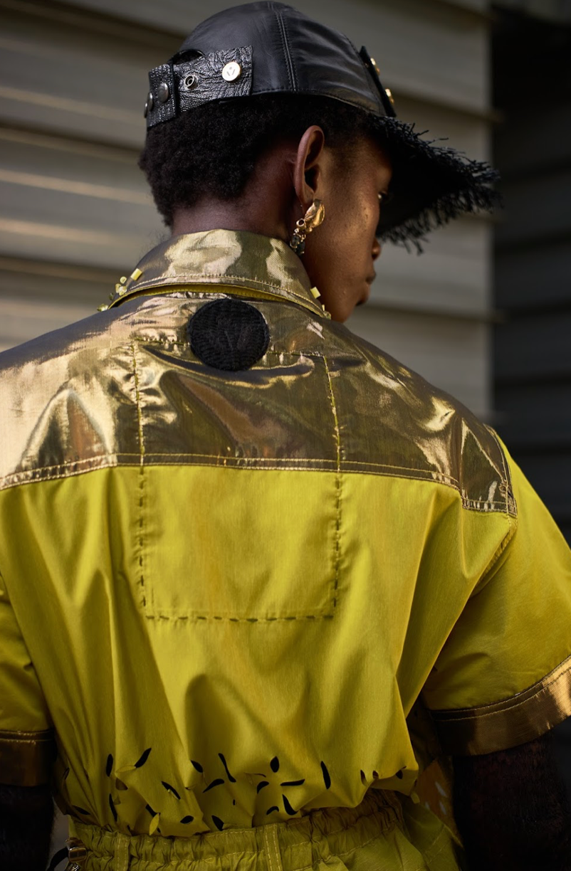 Buttons on a Sunflower Cropped Shirt