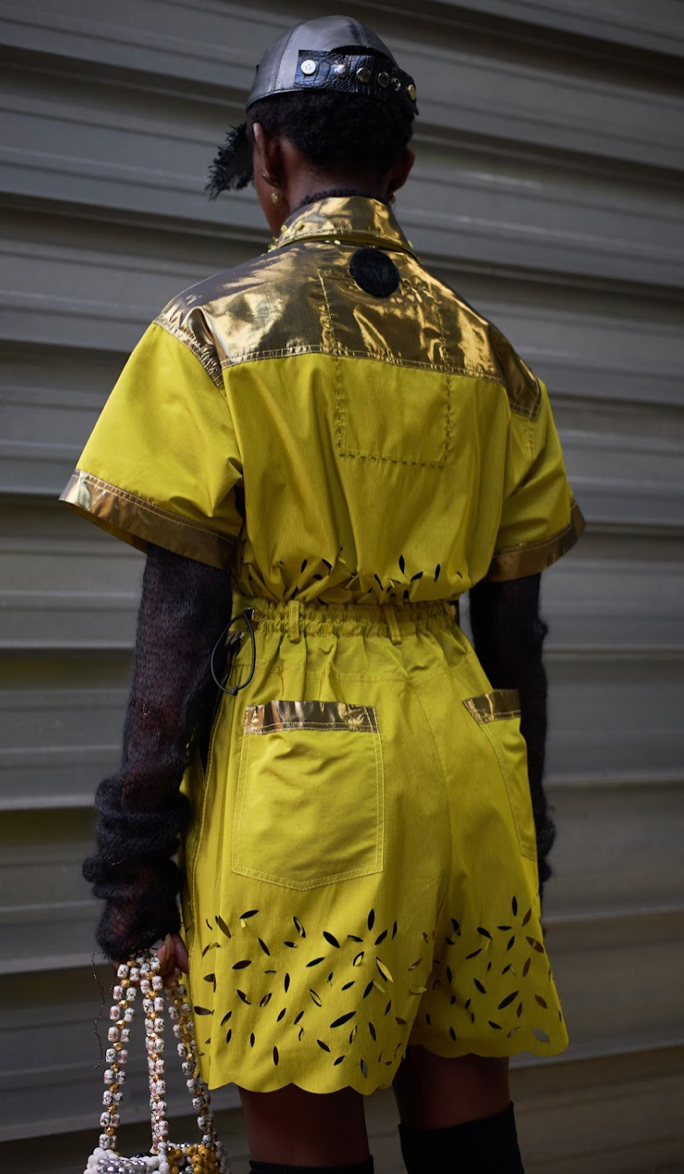 Buttons on a Sunflower Trapeze Shorts