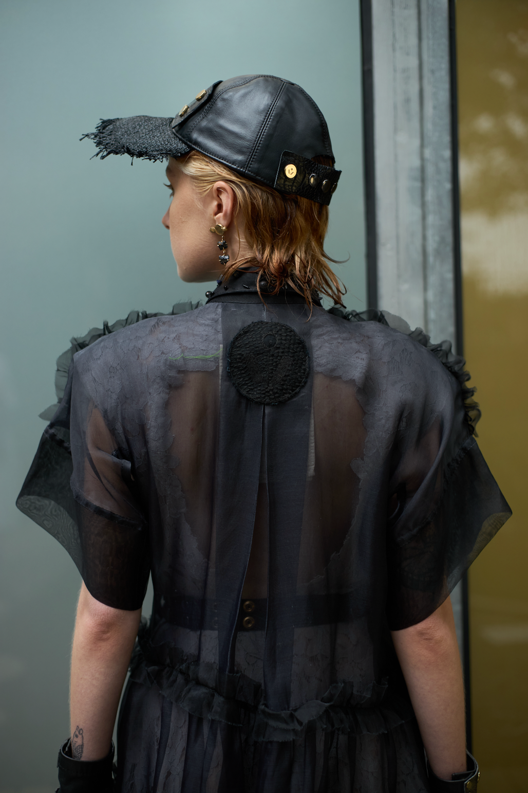 Fleeting Whisper Mini Utility Dress in Silk Organza