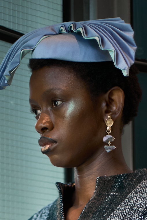 Rough Purple Composite Earrings