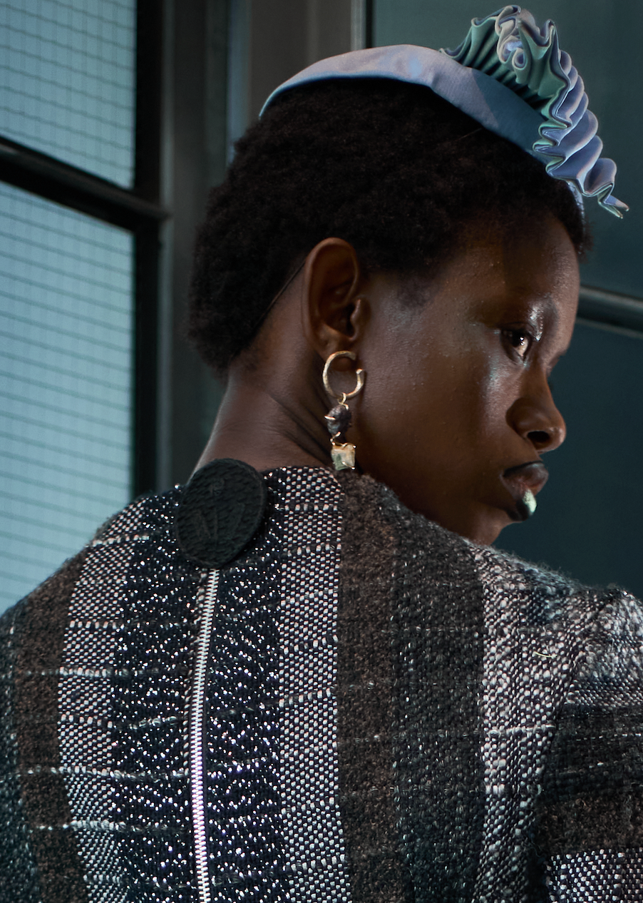 Rough Purple Composite Earrings