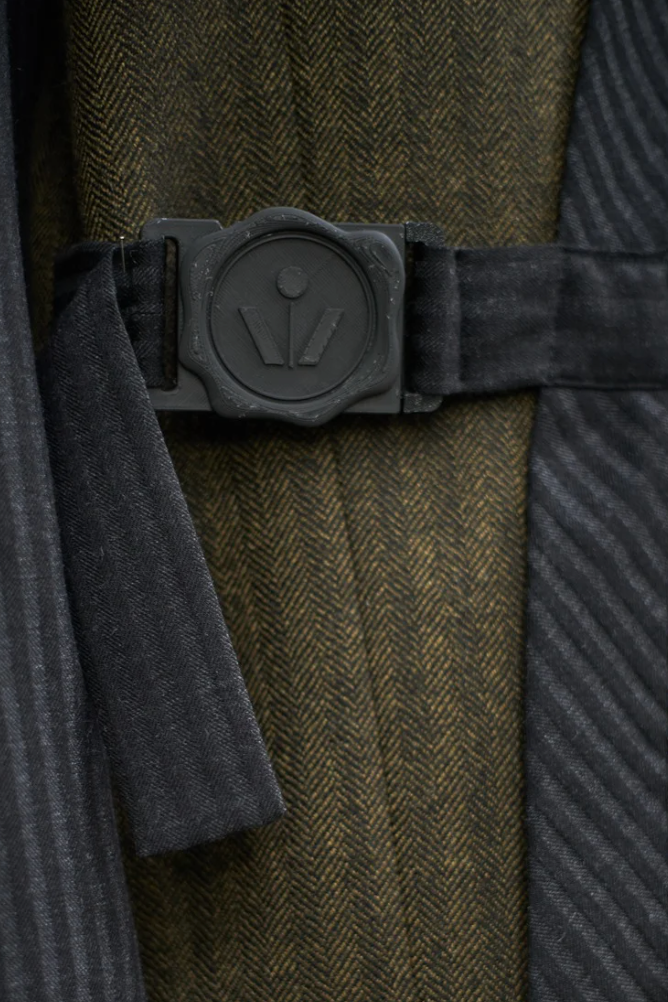 Khakibos Herringbone Kimono Wrap Jacket