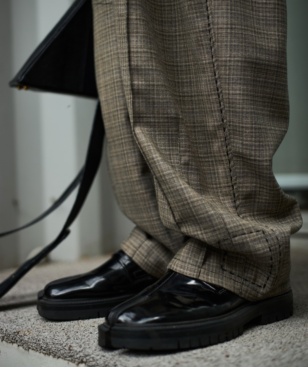 100% South African Merino Wool Sacred Geometric Plaid Signature Pants