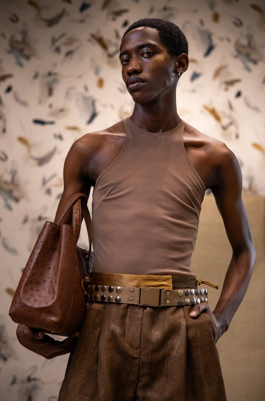 Mocha Racer in Stretch Mesh