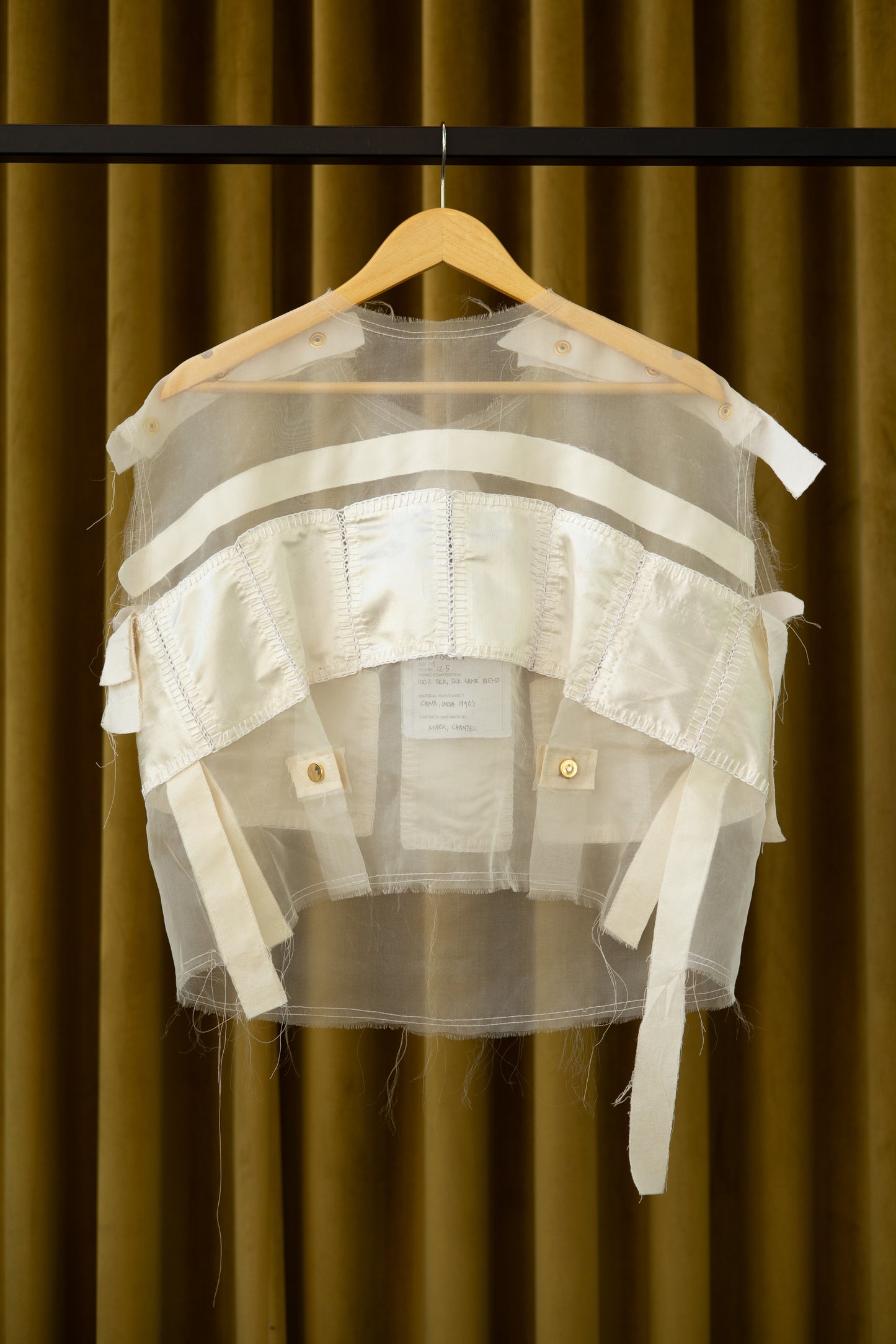 Halo Quartz Popper Vest in Silk Organza