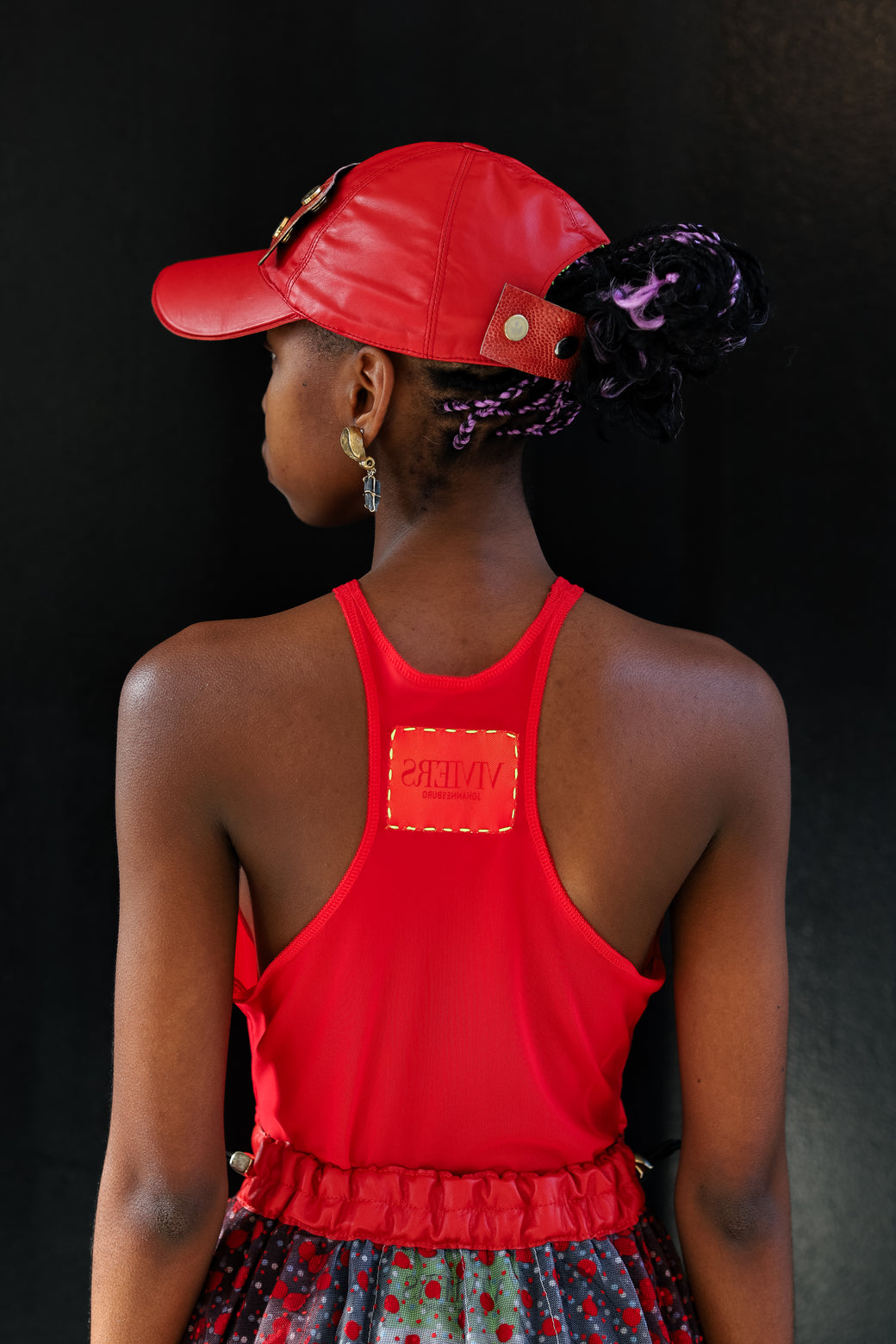 Scarlett Racer Top in Stretch Mesh