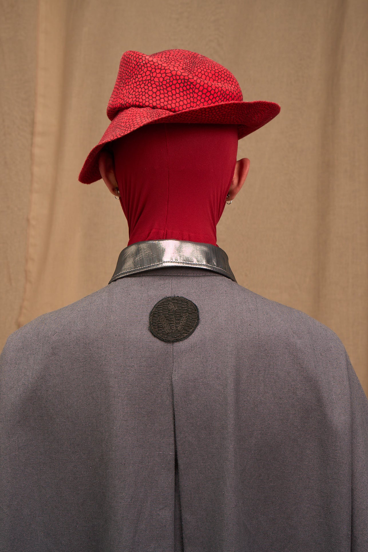 Anthracite Organic Hemp Linen Long Cocoon Shirt