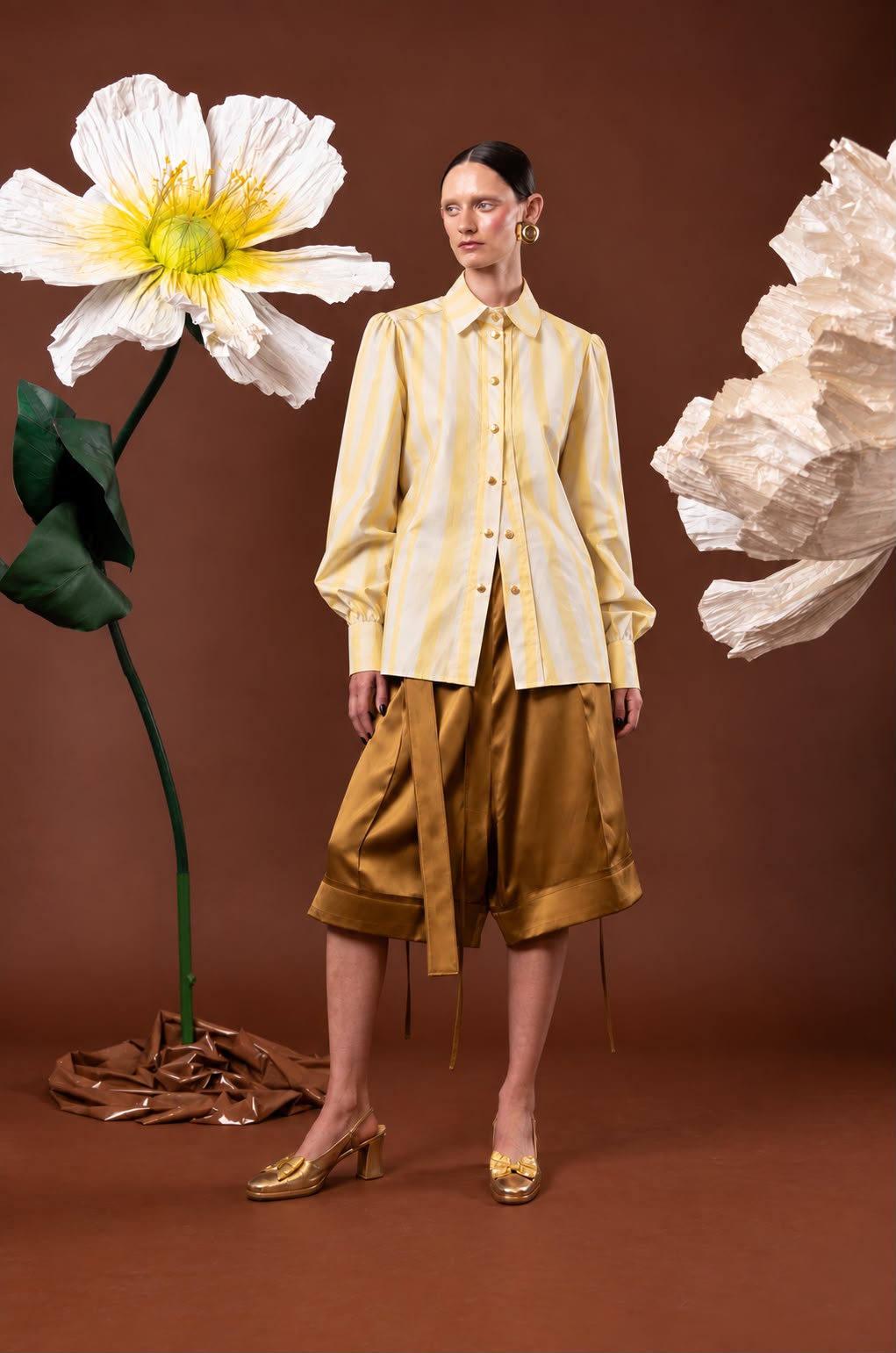 Daffodil Gathered Sleeve Shirt in 100% Tencel