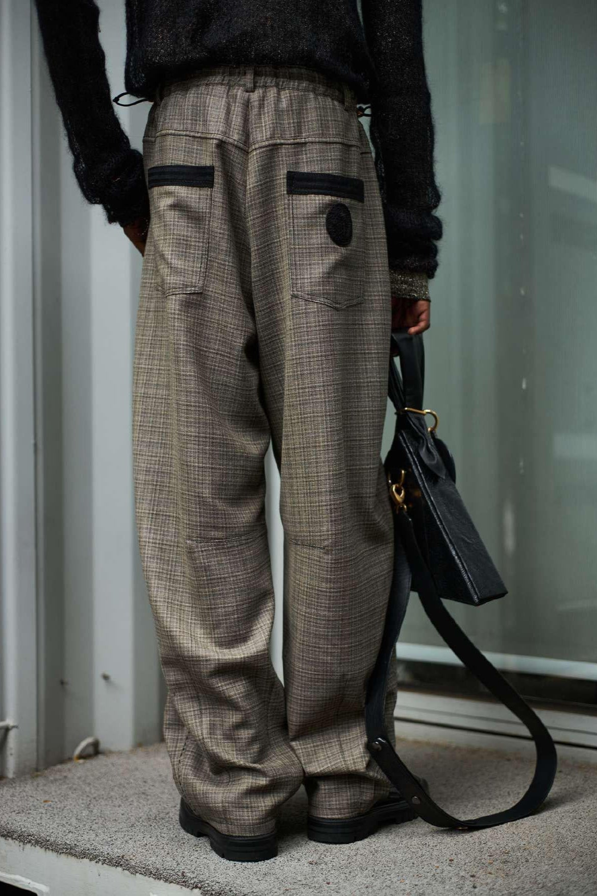 100% South African Merino Wool Sacred Geometric Plaid Signature Pants