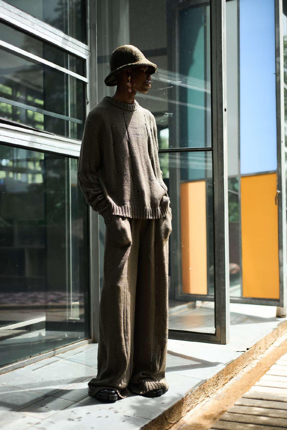 Artisanal 100% South African Merino Wool Glistering Knitted Pants