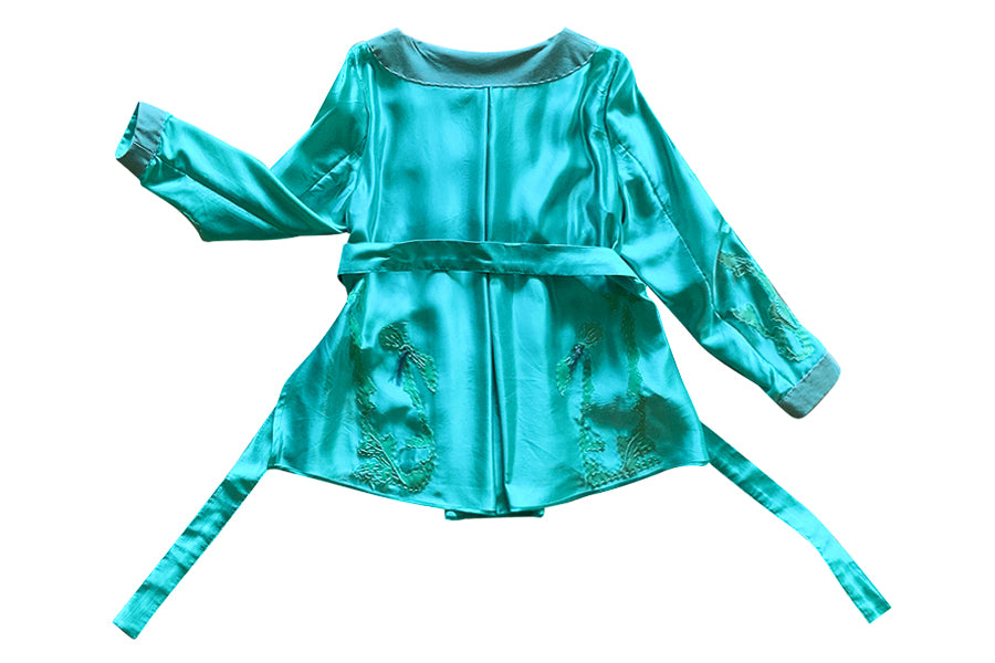 Hand Embroidered, Underwater Landscape Jacket