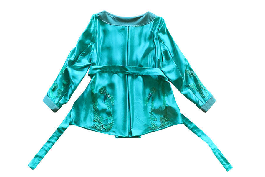 Hand Embroidered, Underwater Landscape Jacket