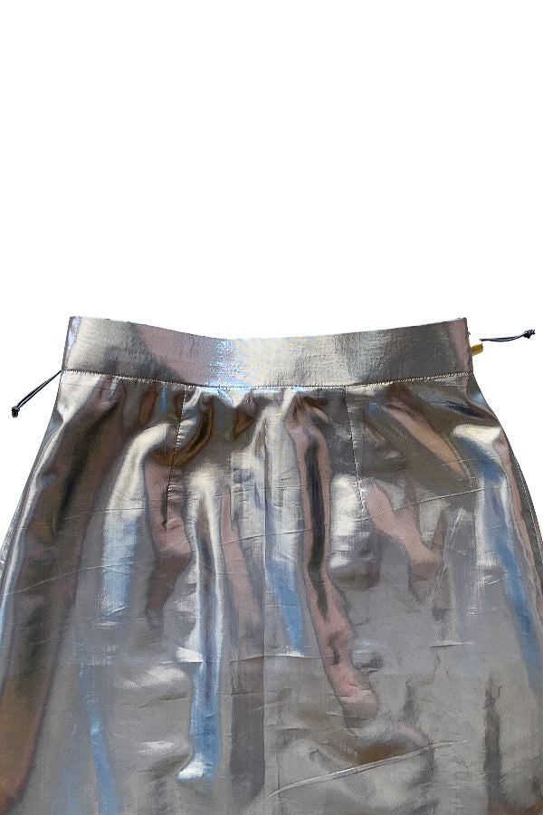 VINTAGE LAMÉ UPCYCLED NYLON FRILL SKIRT