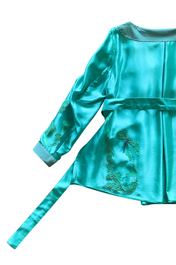 Hand Embroidered, Underwater Landscape Jacket