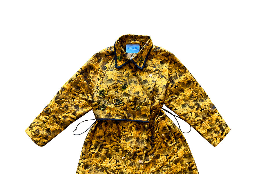 Brocade Golden Floral Coat