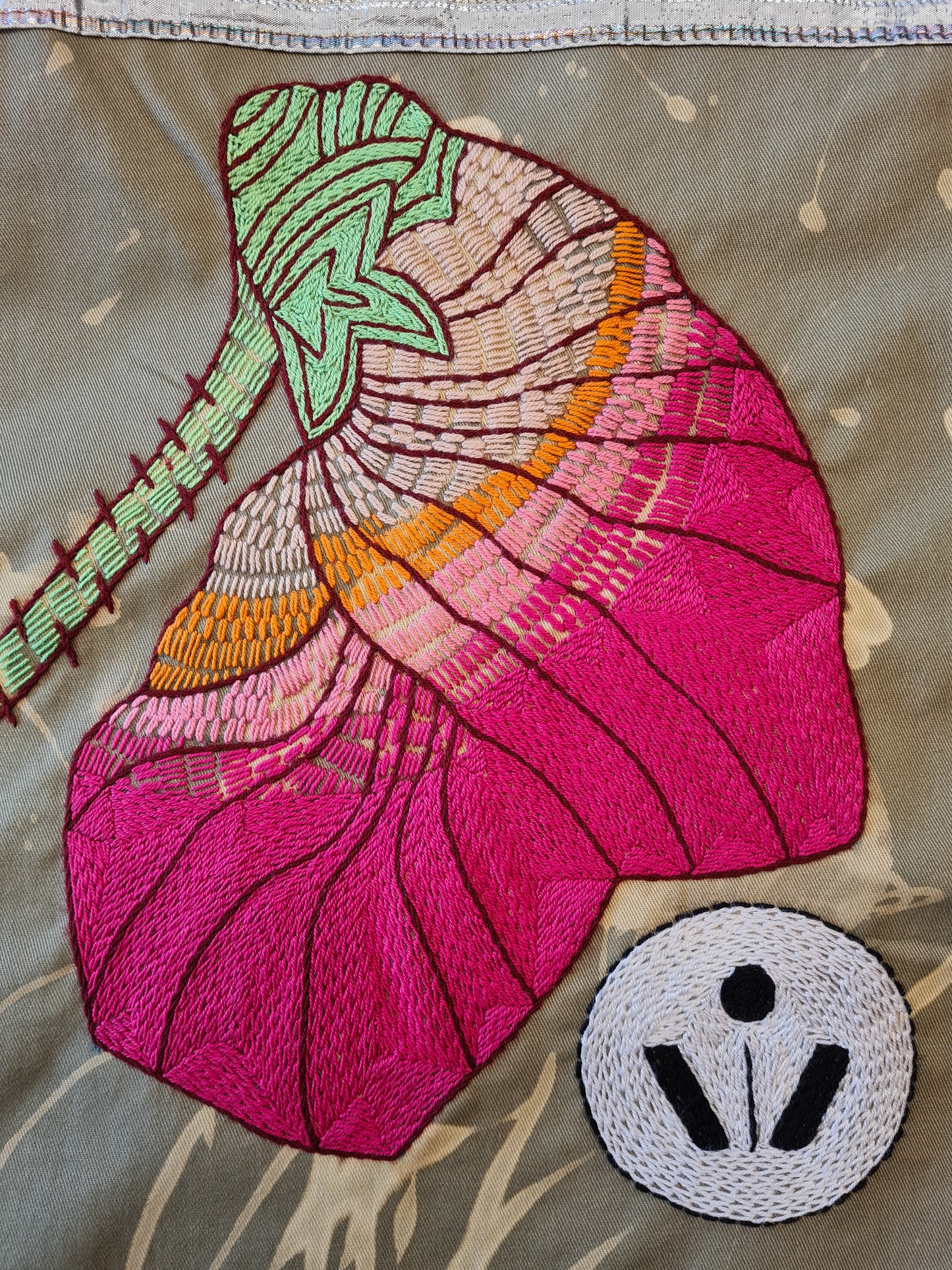 VIVIERS HAND EMBROIDERED TOTE BAG