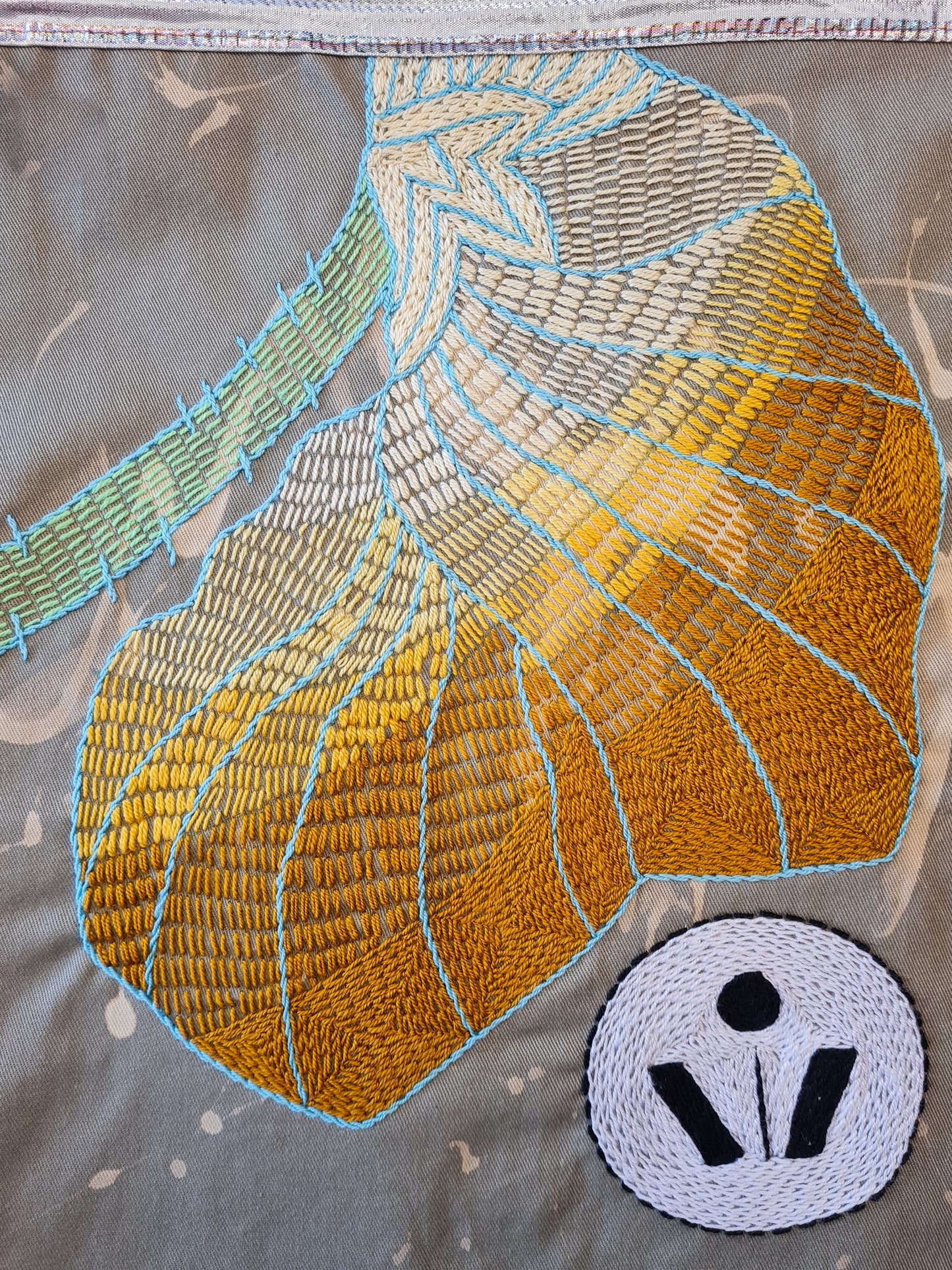 VIVIERS HAND EMBROIDERED TOTE BAG