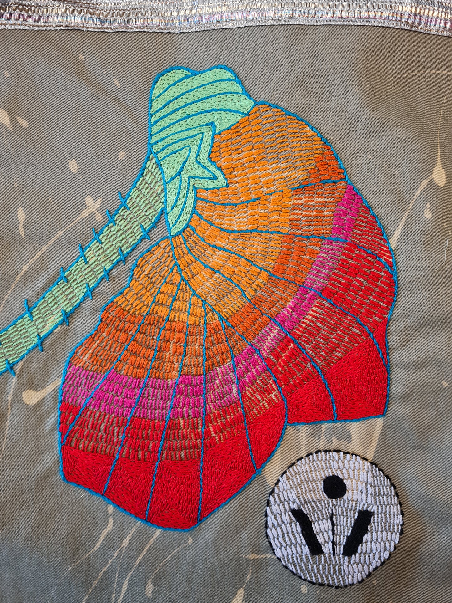 VIVIERS HAND EMBROIDERED TOTE BAG
