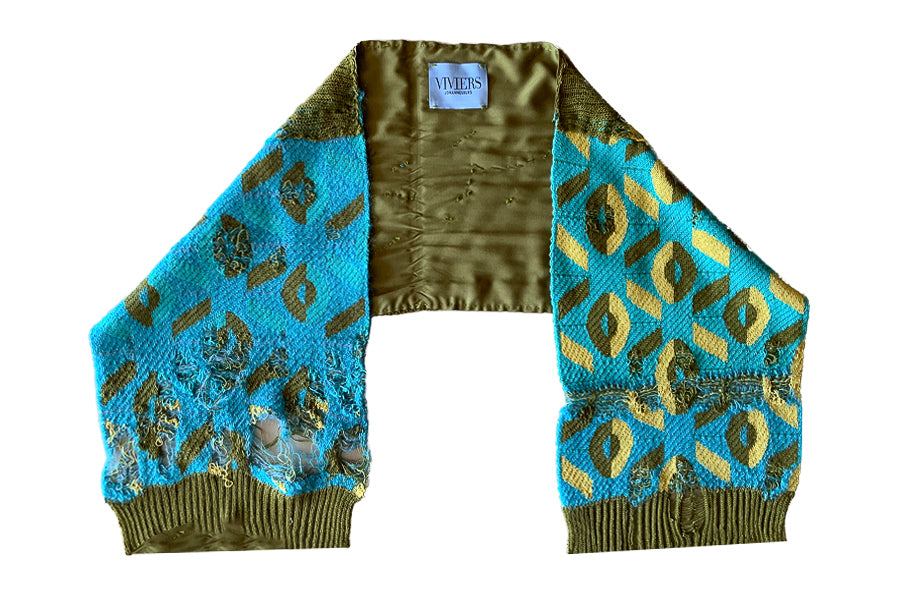 Artisanal, Deconstructed Viviers Monogram Jacquard Scarf