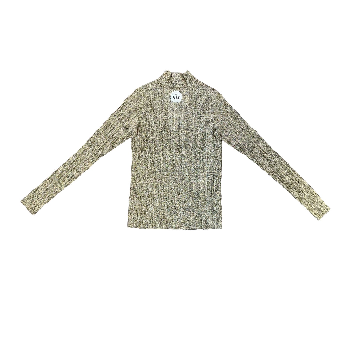 Shimmery Gold & Black Poloneck top