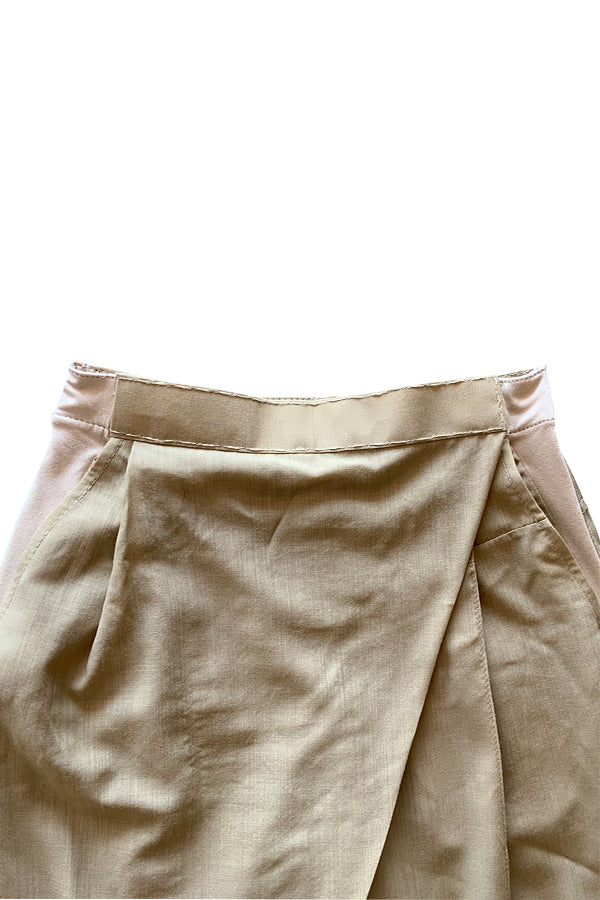 Flared Wrap Pants In Pure Wool