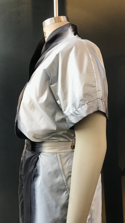 Black and White Nylon Jumpsuit
