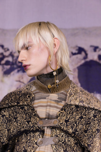 Artisanal Wool & Mohair 'Felt-on-Lace' Cocoon Jacket