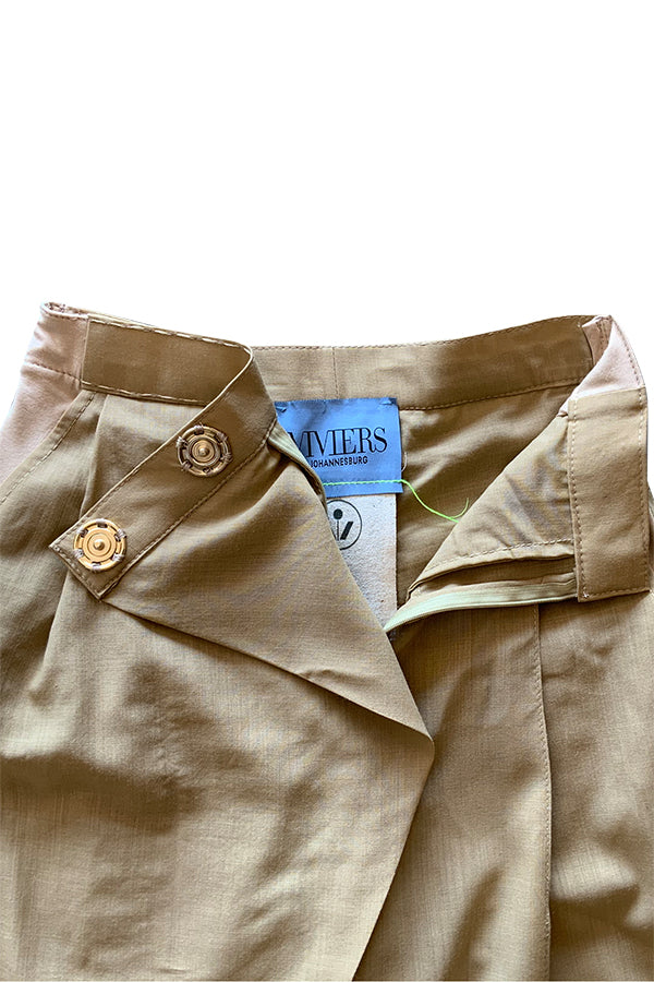 Flared Wrap Pants In Pure Wool