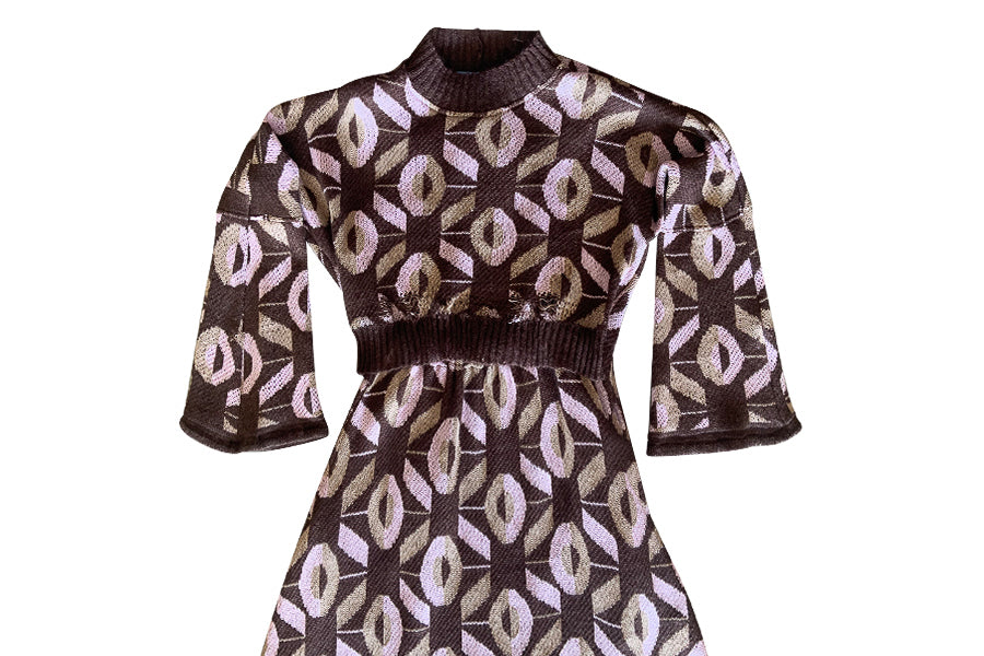 Deconstructed Vivi Monogram Locally Knitted Womb Dress