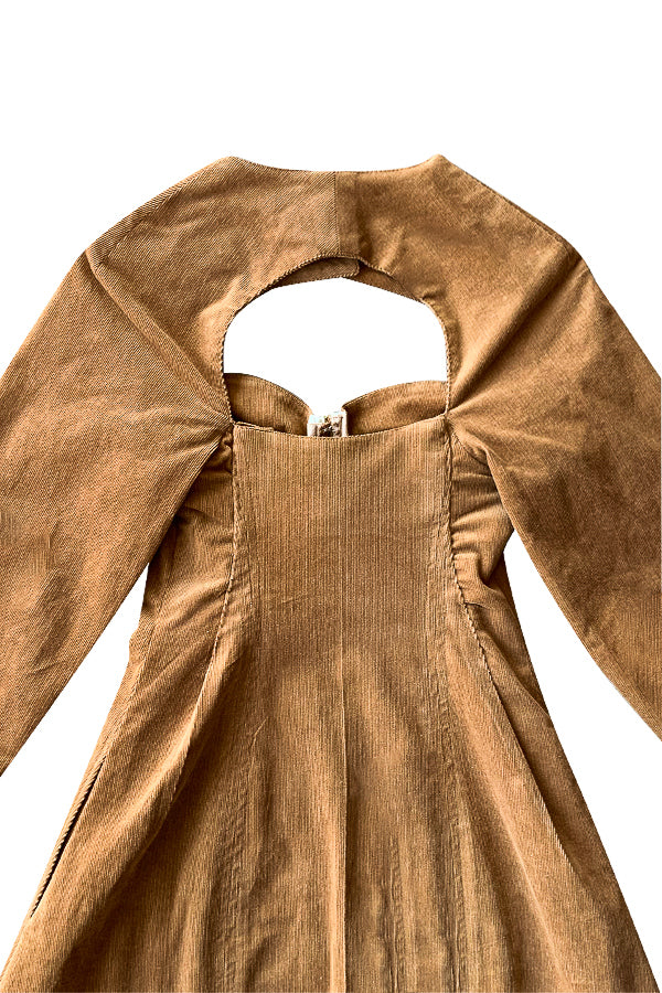 Cotton Corduroy Cocoon Dress