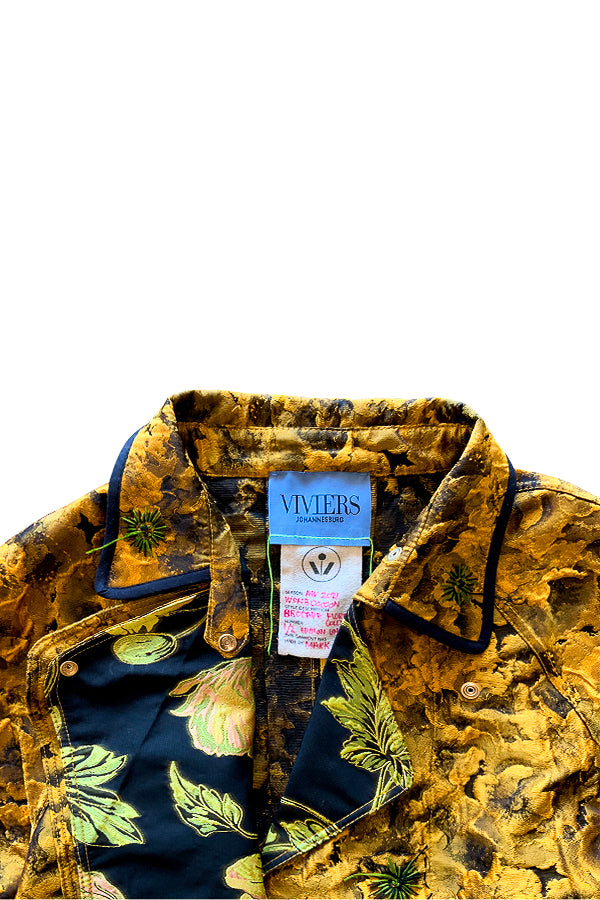 Brocade Golden Floral Coat