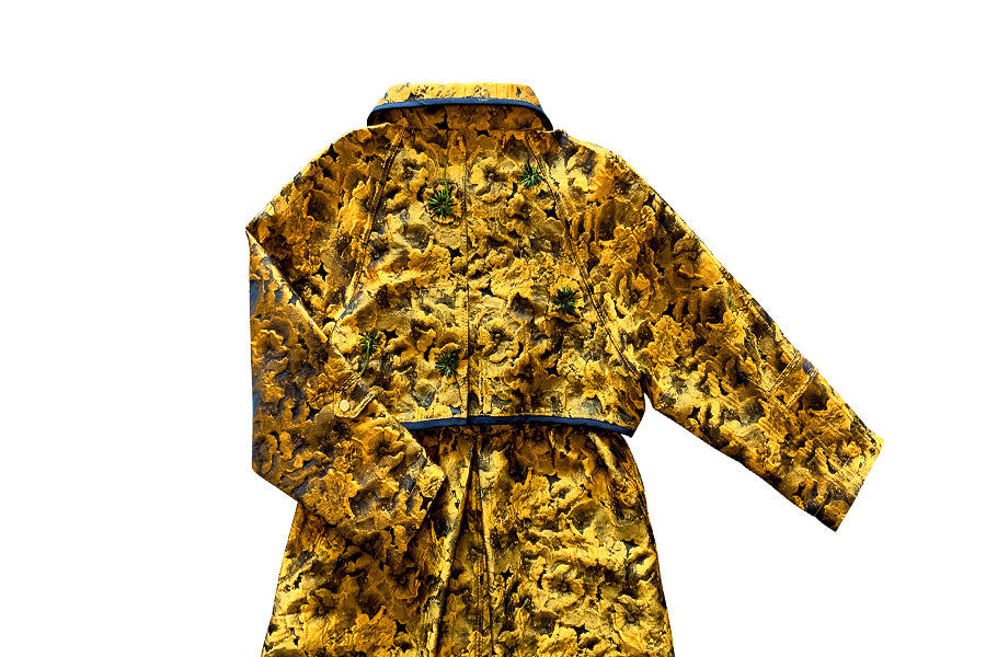 Brocade Golden Floral Coat