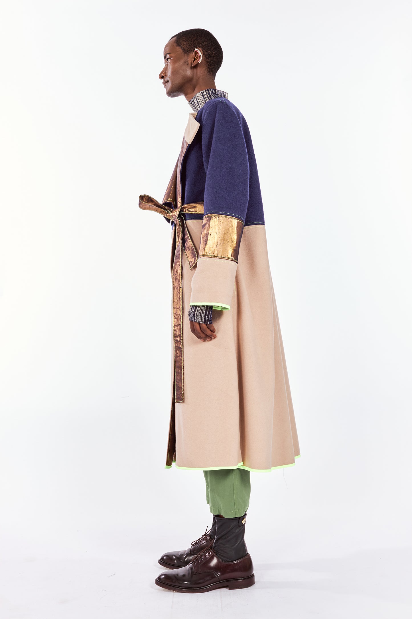 Blue Cashmere & Wool-Blended Coat