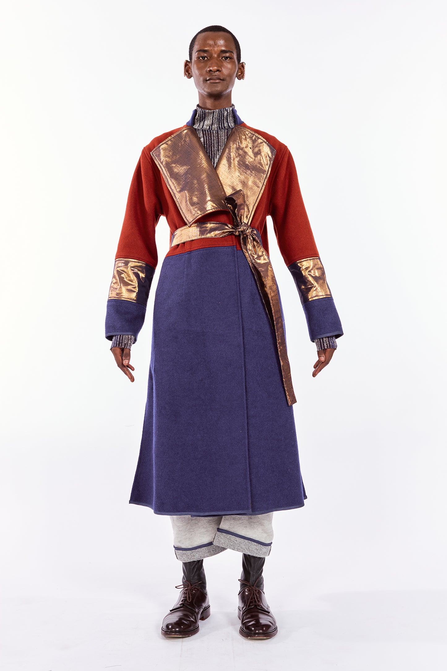 Red Bronze Cashmere & Wool-Blend Coat