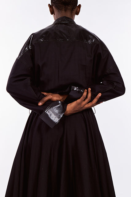 Black 80's Shirt Dress
