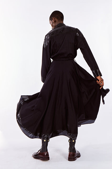 Black 80's Shirt Dress