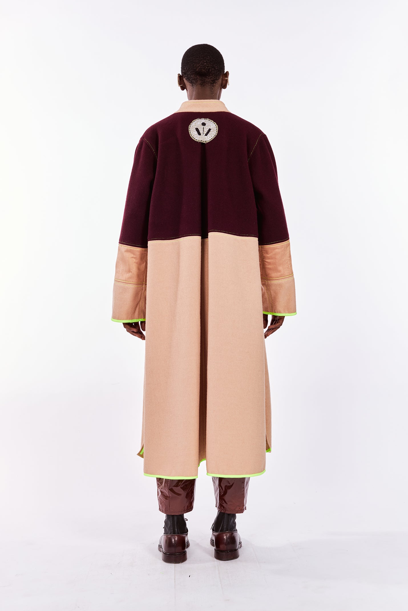 Burgundy Cashmere & Wool-Blend Coat