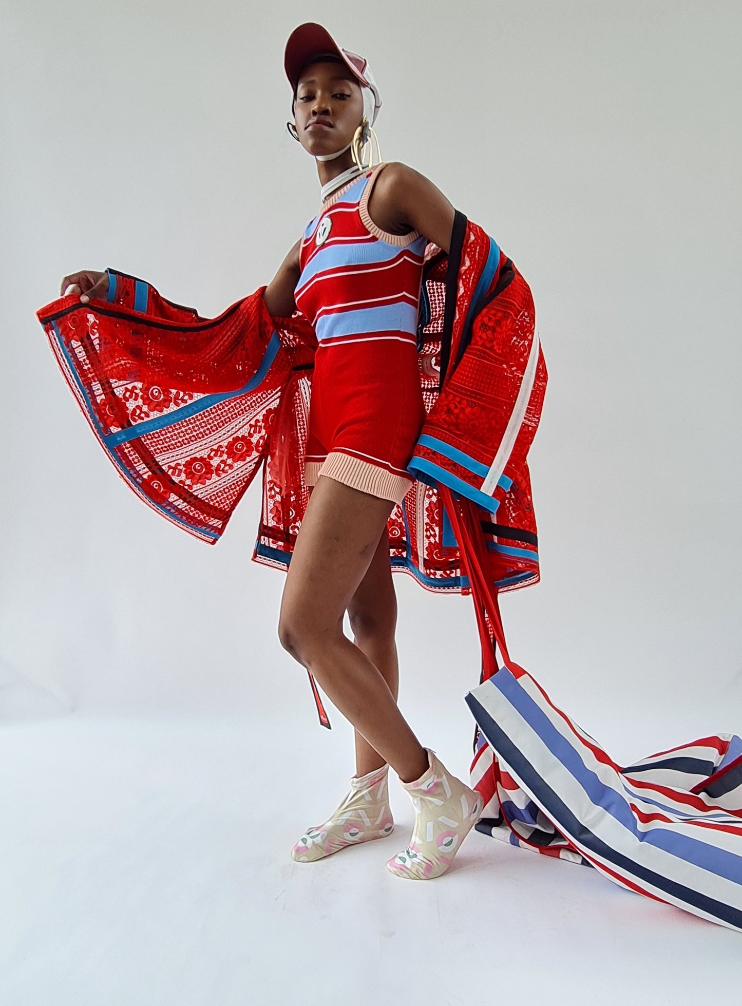 Red Poolside Knitted Leotard