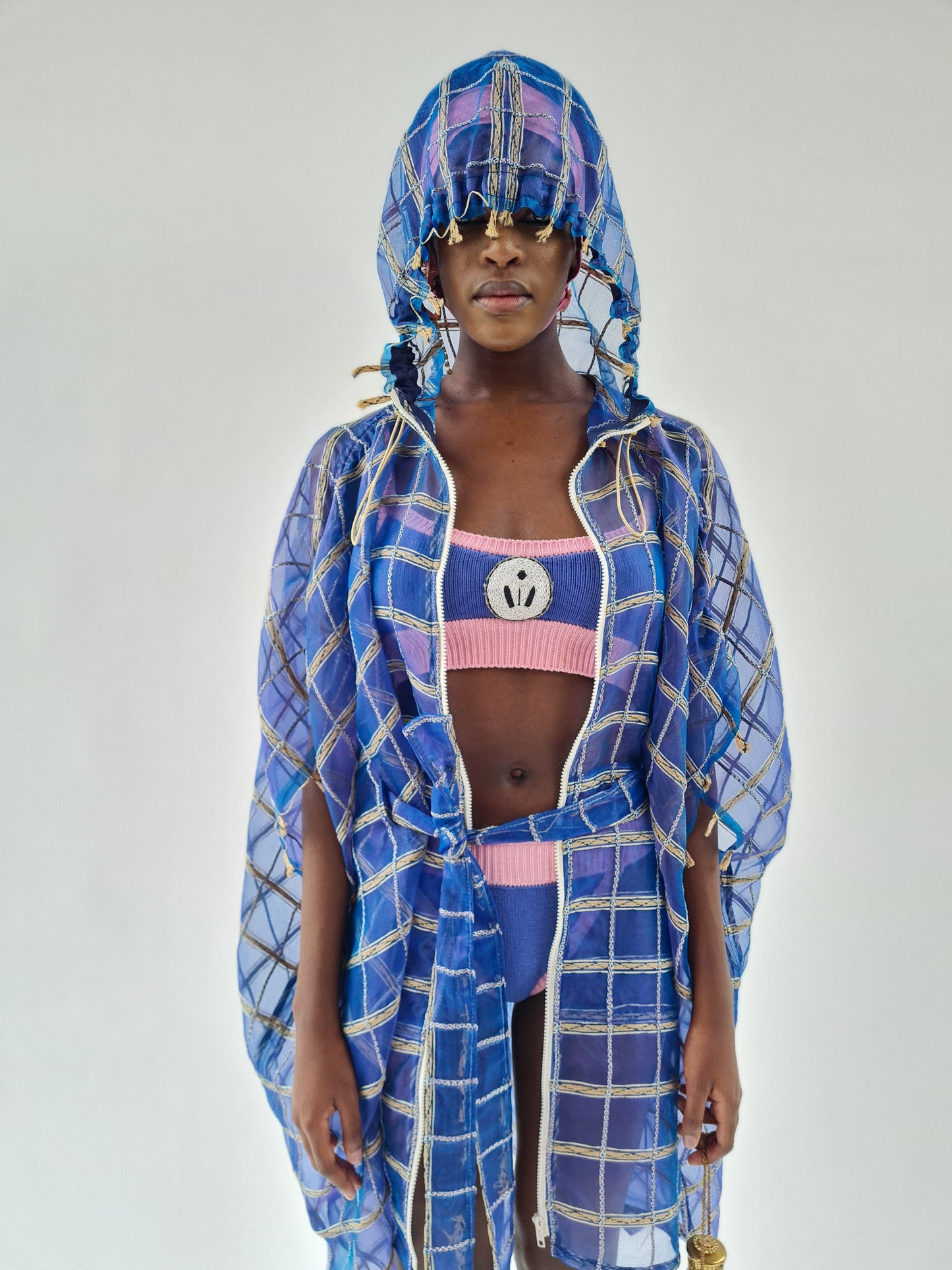 Blue & Pink Knitted Bikini Set