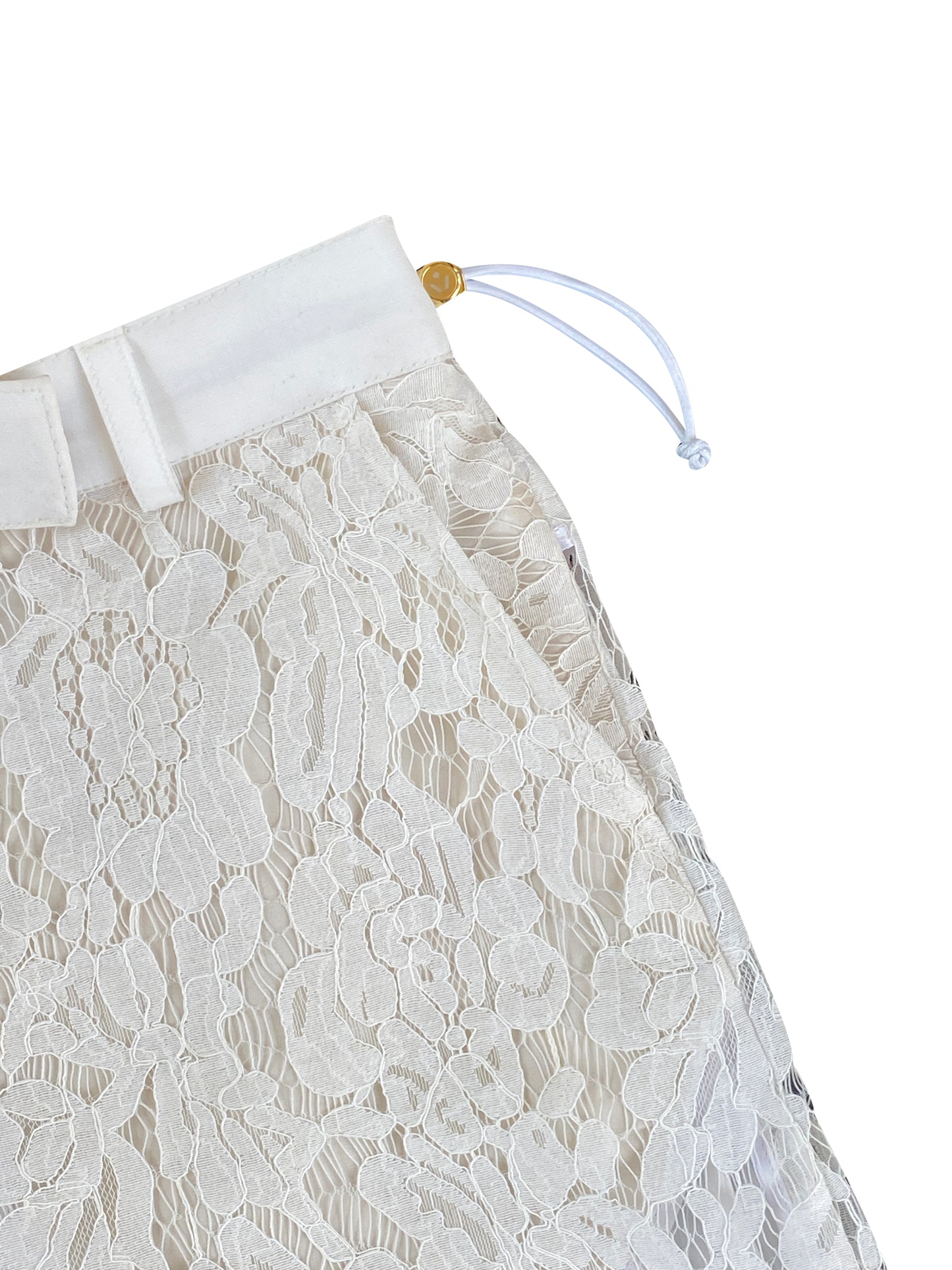 White Lotus Lace Shorts