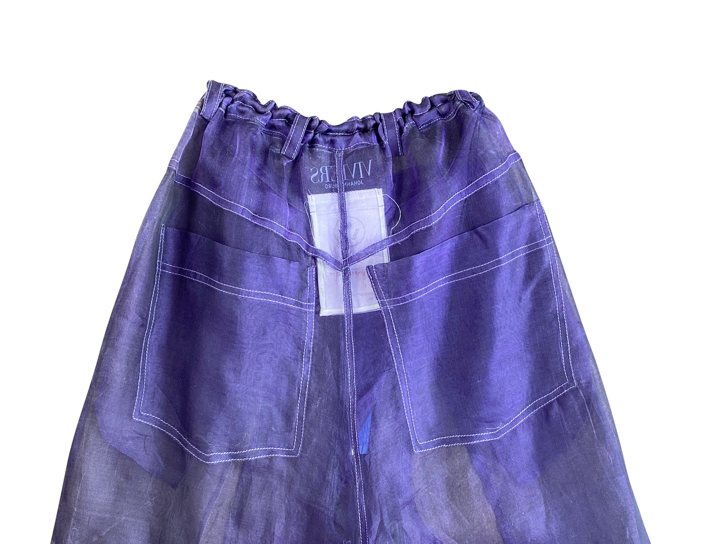 Silk Organza Resort Pants with Thigh-high Slits