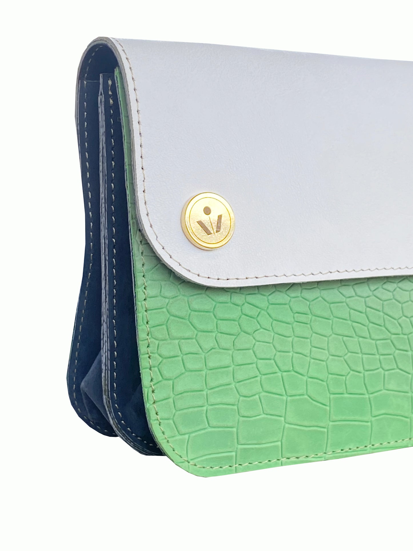 Mini White & Green Belt Bag