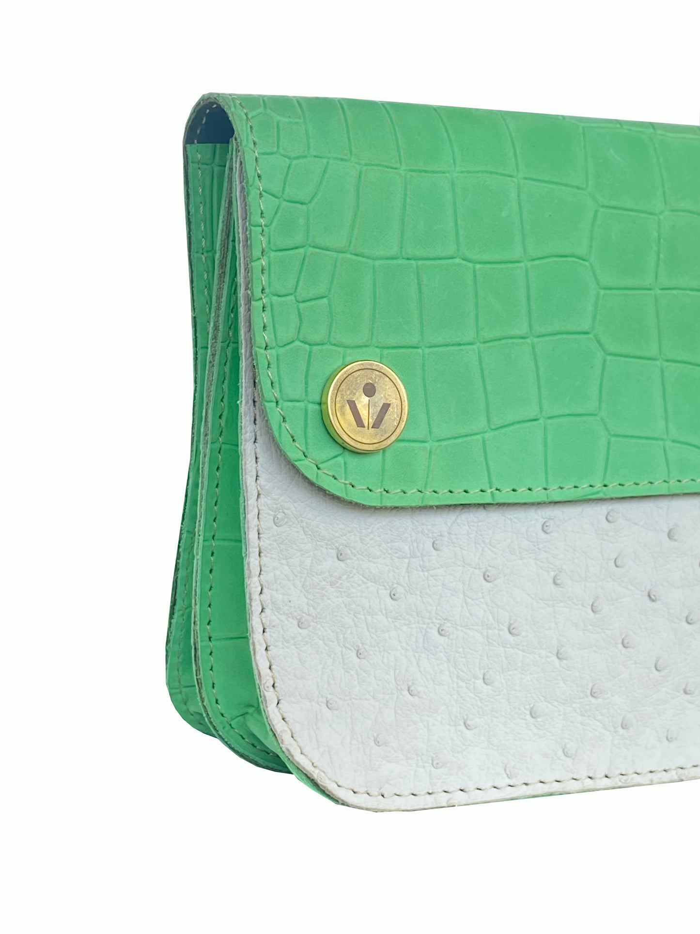 Mini Green & White Belt Bag