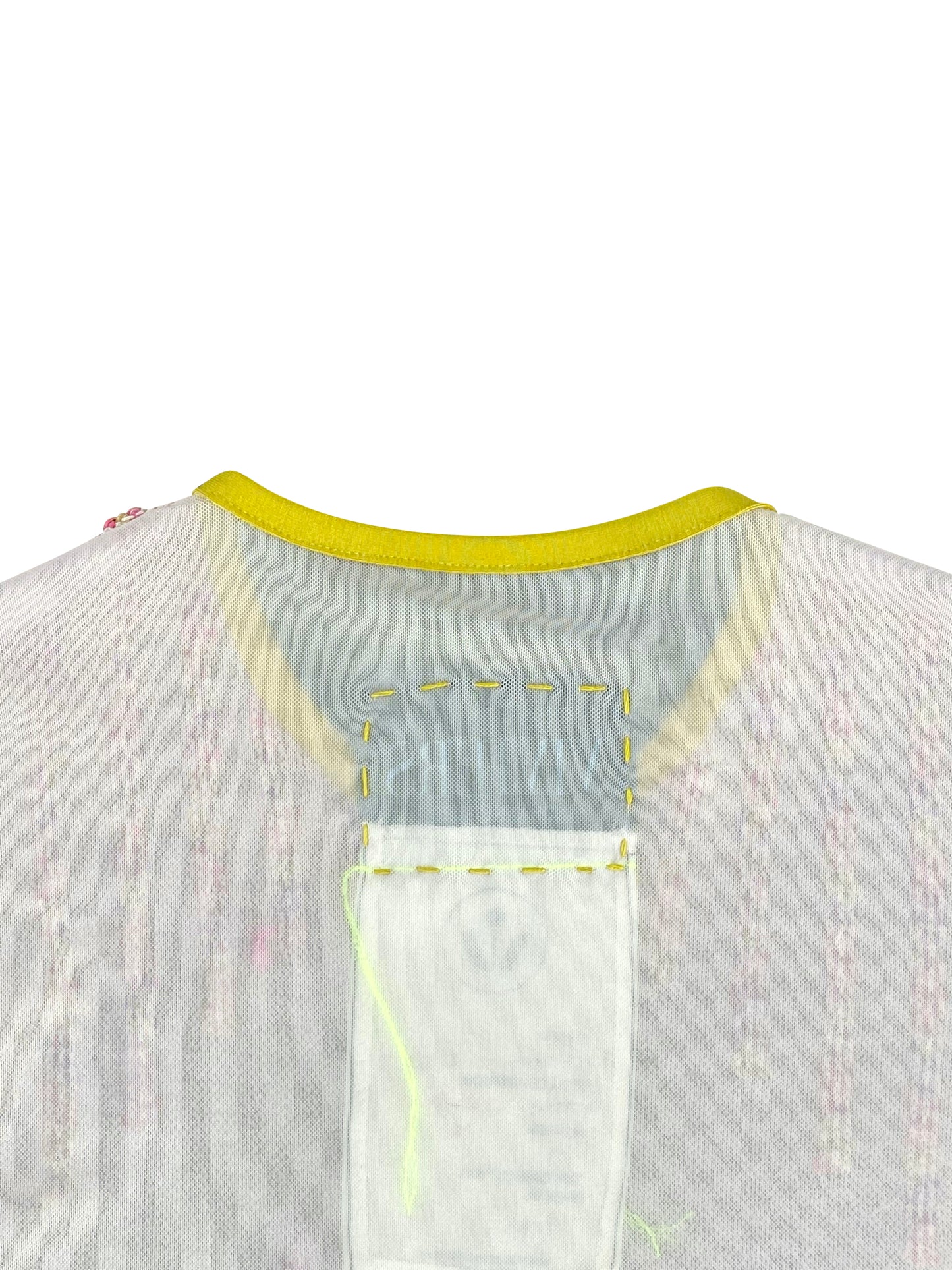 Vintage Silk Knit Pink & Yellow Top