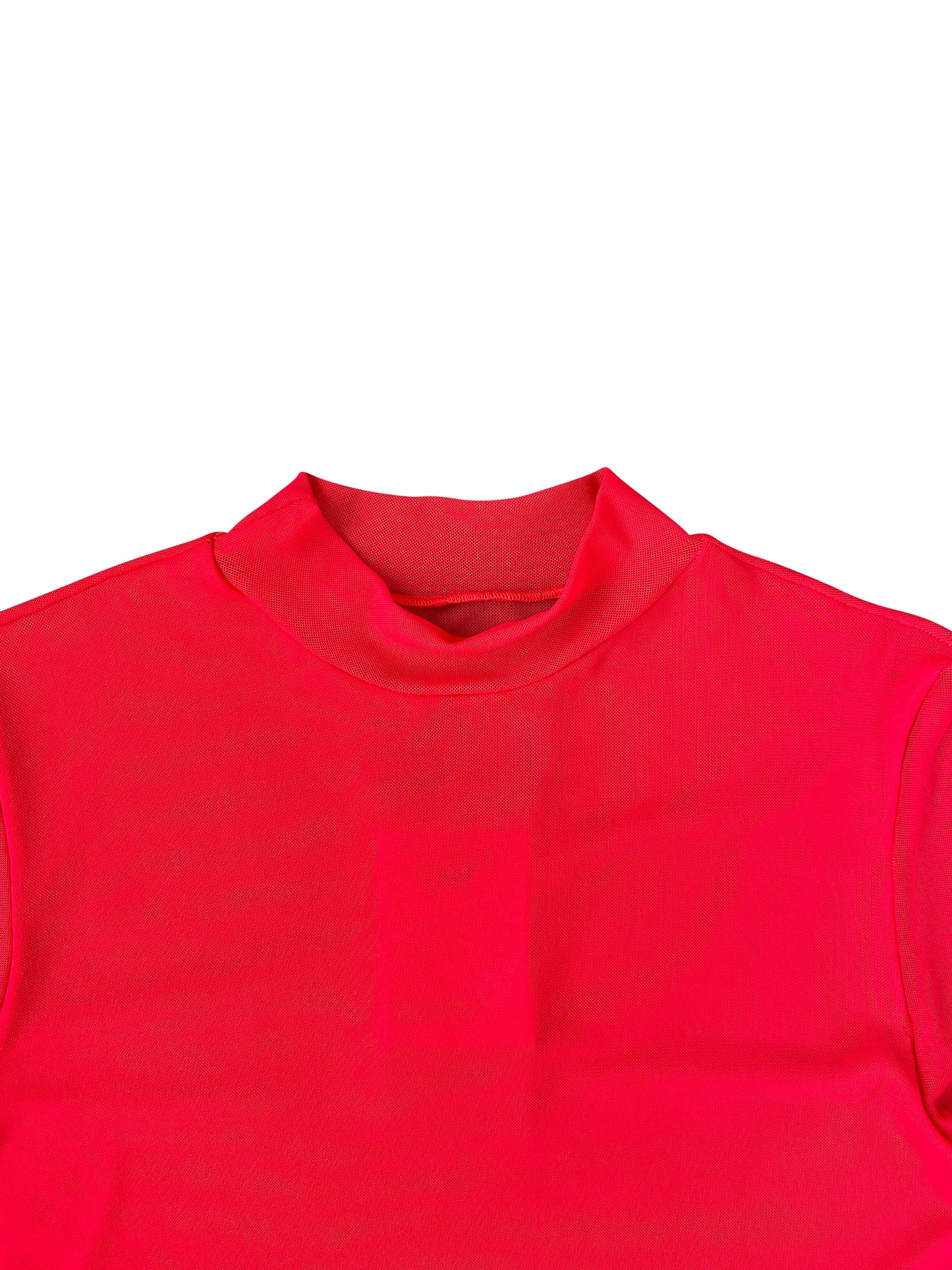 Red Stretch Mesh T-shirt